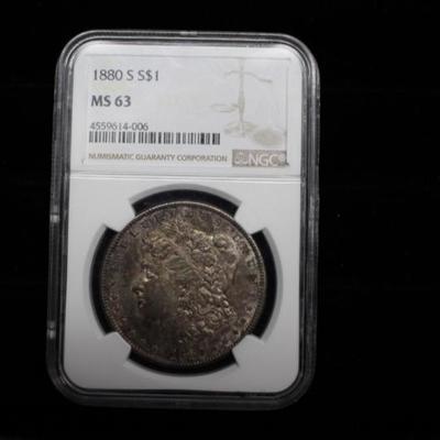 1880-S MS63 Toned Morgan