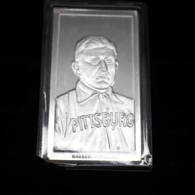 Honus Wagner Baseball Card Half pound Silver Proof