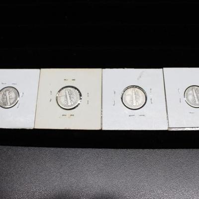 Mercury Silver Dimes 1926,1928,1936,1963 Proof