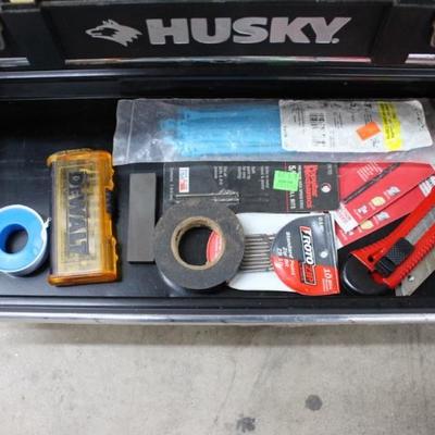 Husky toolbox with tools