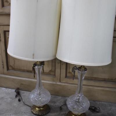 Vintage crystal lamps