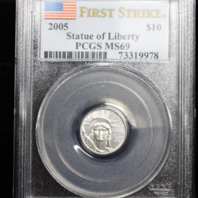 2005 MS69 Statue of Liberty $10 Platt