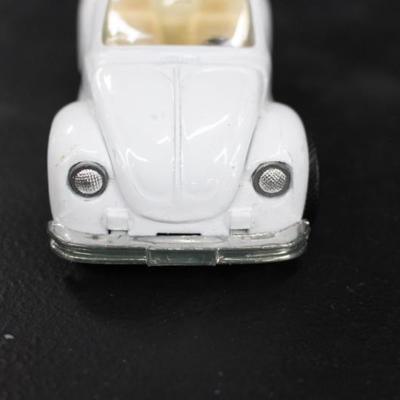 White VW Beetle Diecast