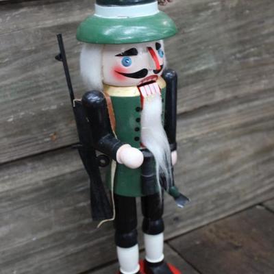 Hunter Motif Wooden Nutcracker 14" Tall