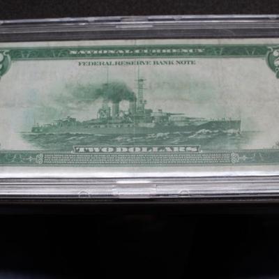 1914 national Currency $2 Battle Ship