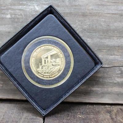 1987 Blue Ridge Parkway Commemorative Coin from when the U.S. government finished the last 7.5 miles of the parkway. Charleston Mint.