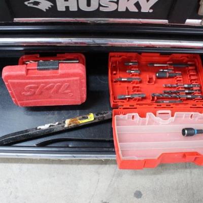 Husky toolbox with tools
