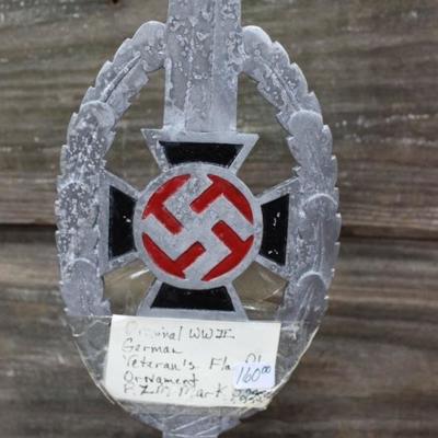 German WWII Veteran's flag pole ornament