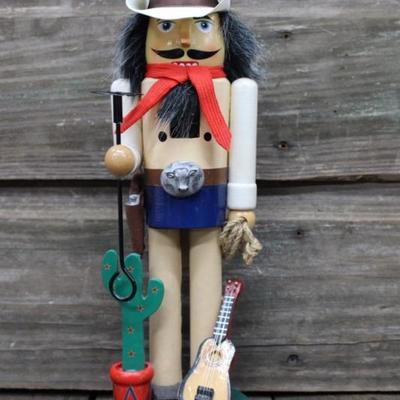 Cowboy Motif Nutcracker- Wooden