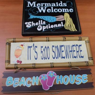 Beach signs