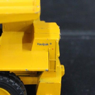 Pair Yellow Construction Dump Trucks