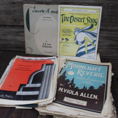 Bag of Piano sheet Music from the 1920's to the 1940's