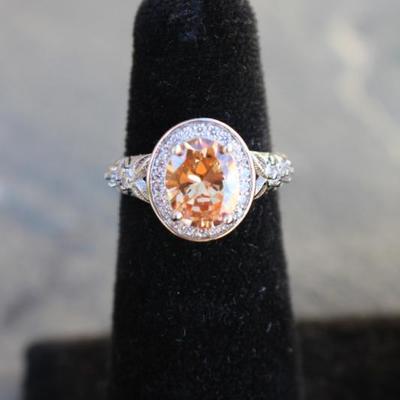 Sterling Silver Morganite Ring