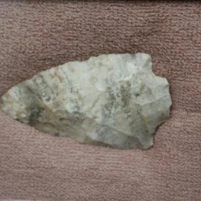 Excellent S. GA Projectile Point of Gray Chert, 3" Sharp point