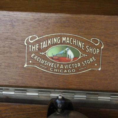 Victrola record player & records