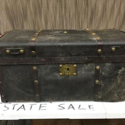 Small Antique Black Shipping Trunk PT0269  https://www.ebay.com/itm/123361884760
