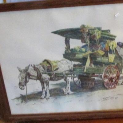 Larry Hams 1974: New Orleans Fruit Cart Pastel on Paper PT3104  https://www.ebay.com/itm/113240892090