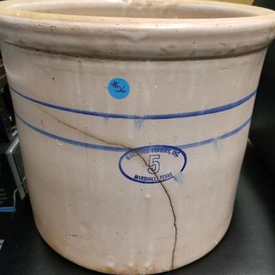 5 Gallon Vintage Pickling Crock by Marshall Pottery, INC. Marshall, Texas, PT26  https://www.ebay.com/itm/123356529216