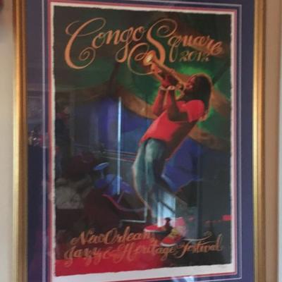 2012 New Orleans Jazz and Heritage Festival Congo Square Poster Framed Jazz In T  https://www.ebay.com/itm/123361858372