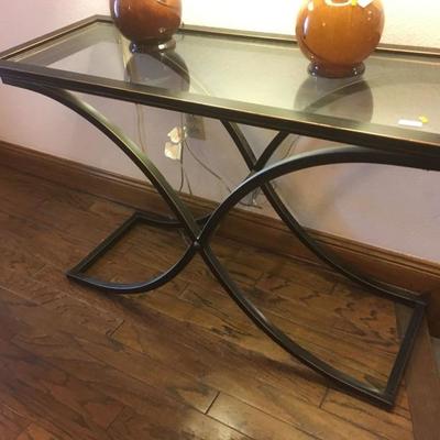 Glass and Metal Sofa Style Table JT108 Local pickup  https://www.ebay.com/itm/113240885999