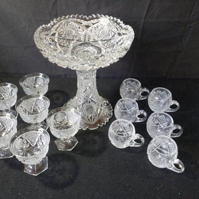 Cut Glass Pedestal Dish and more
