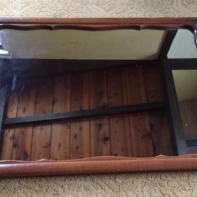 Vintage Craveneer Wood Frame Mirror