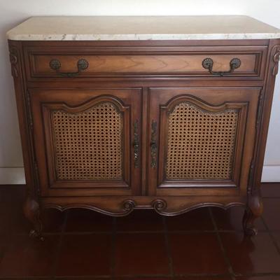 Small buffet table / cabinet with marble top