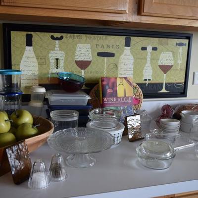 Glass Bowls, Wine Decor Art, Dishes