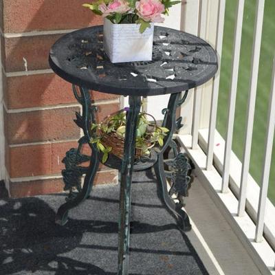 Wrought Iron Patio Side Table