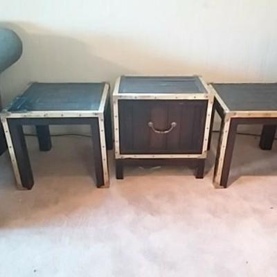 Brass Accented End Tables
