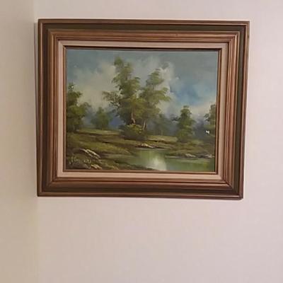 Framed & Matted River Scene