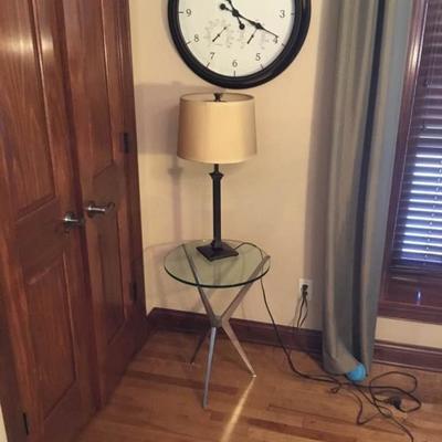 Clock, Lamp, Table Lot