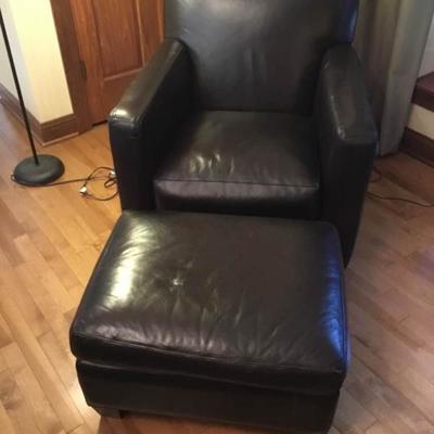 Crate & Barrel Leather Chair 2
