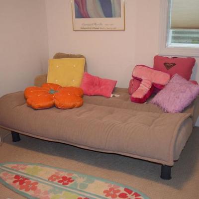 Futon Sleeper with Decorative Pillows