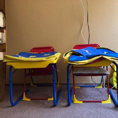 Nice Kids Portable Chairs with Tray for crafts or snacks....with carry case.
