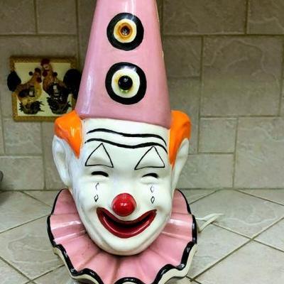 Ceramic Clown Light-needs bulb 