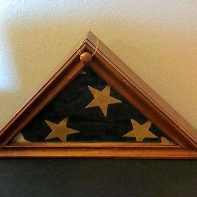 Folded Flag in Display Case