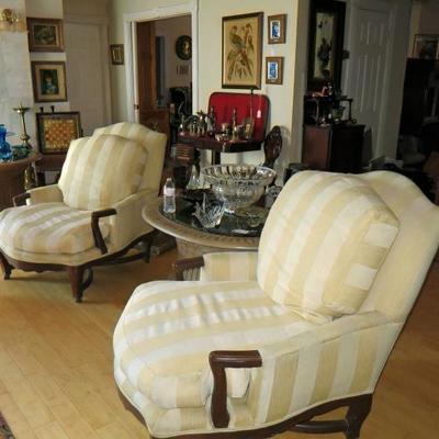 Pair Vintage Down filled Chairs