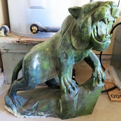 Large Carved Jade Tiger