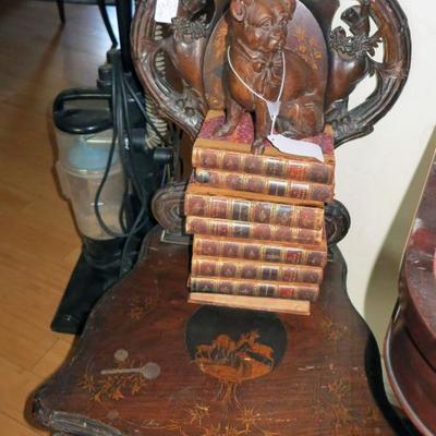 1 of two German Black Forest Chairs with inlay.