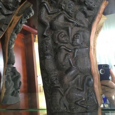 Ebony Wood Family Tree Style Makonde Sculpture #2 CW1013  https://www.ebay.com/itm/113305097380
