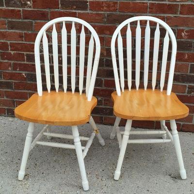 2 Chairs: White and Plain Wood CW009  https://www.ebay.com/itm/113305148539