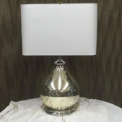 Silver Base Glass Lamp with Rectangle Shade BD8009  https://www.ebay.com/itm/113297301066