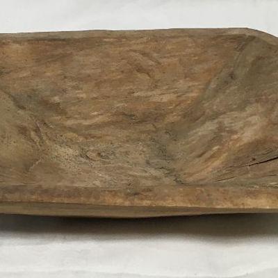 Wood Bowl: Antique Primitive Hand Carved DOUGH Trough Shaker BD8102 ~6