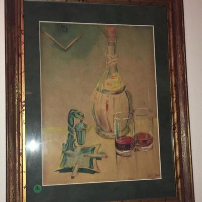 Serge Traube 1961 Wine Framed PT3070  https://www.ebay.com/itm/123421485249