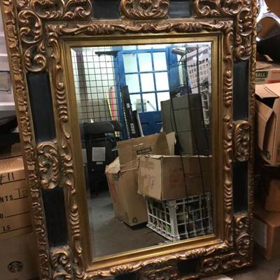 Very Large Gold Guild and Black Framed Mirror WN7015  https://www.ebay.com/itm/113305018736