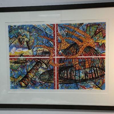 Ignoring the Riddle by Doyle Gertjejansen Contemporary Art Lithograph Framed New Orleans Artist  https://www.ebay.com/itm/123418094267