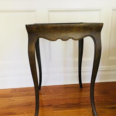 Classy and sleek silver/gray metal End table. Never used
