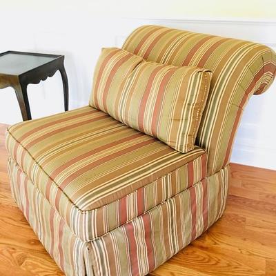 Armless rolled back accent seating. Never used