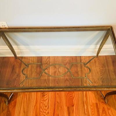 Glass with Gold Trim Coffee/cocktail table. New to slightly used